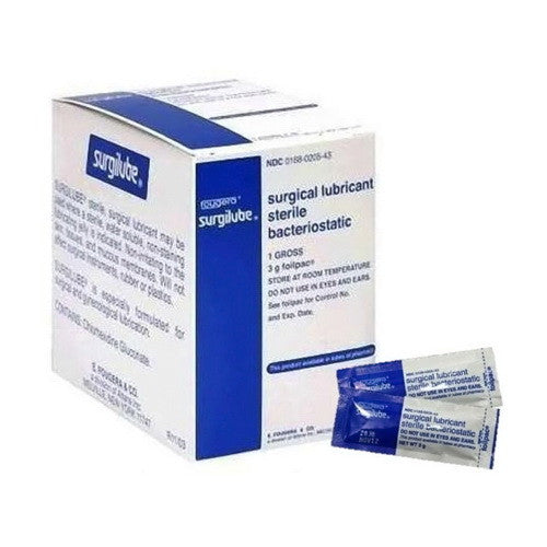 Surgilube Lubricating Jelly 5g foil pack, 144 Ea